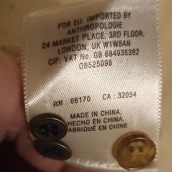 Maeve Womens Light Yellow Swiss Dot Button Down Shirt 10 - Picture 5 of 6